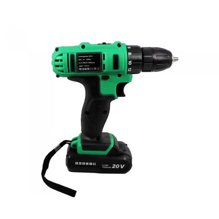 Дрель-шуруповерт аккумуляторная Zitrek Greenpower 20-Li