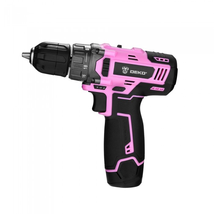 Дрель-шуруповерт аккумуляторная DEKO GCD12DU3 PINK SET2