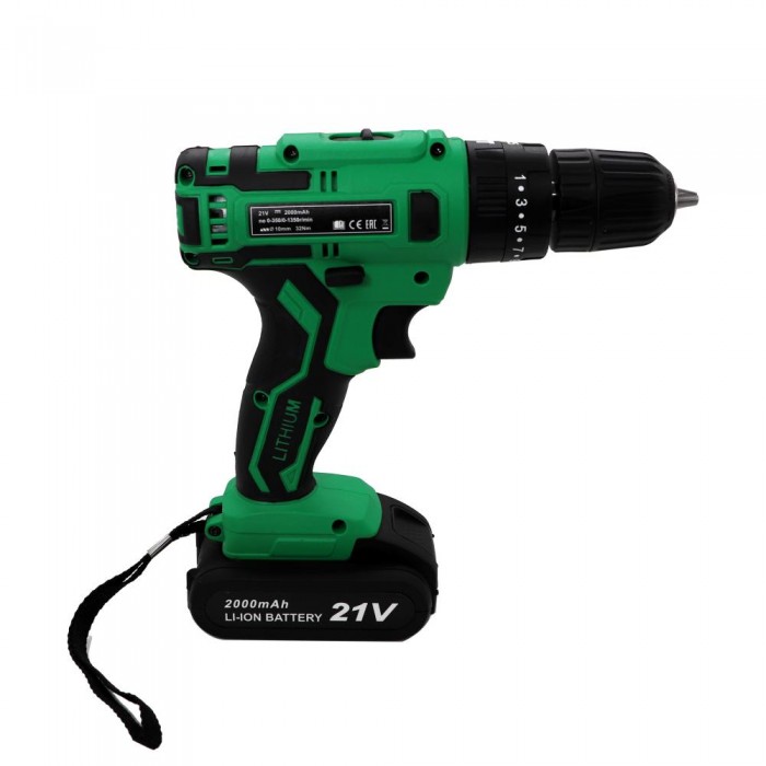 Дрель-шуруповерт аккумуляторная ударная Zitrek Green Impact 21V