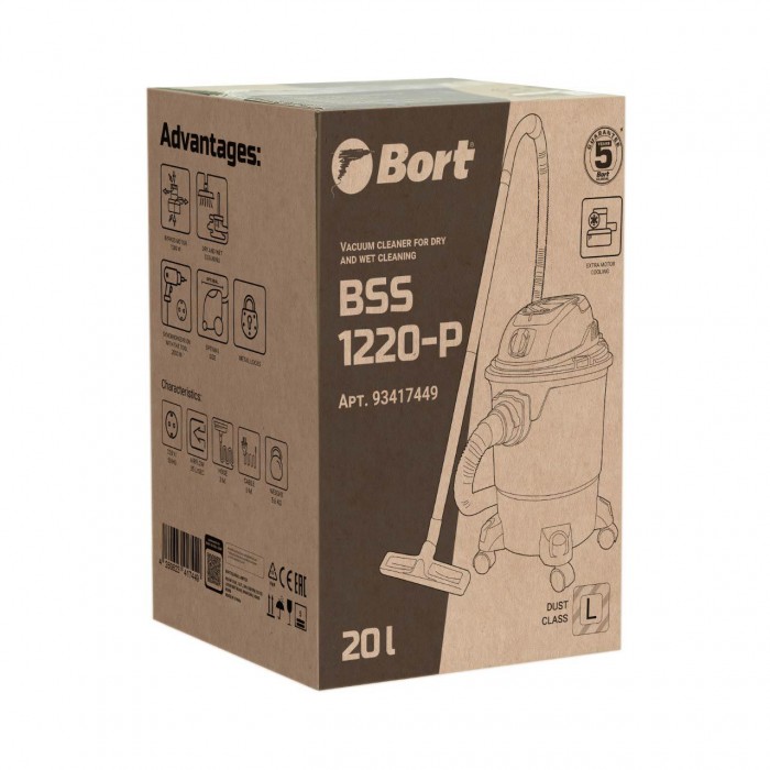 Пылесос строительный Bort BSS-1220-P
