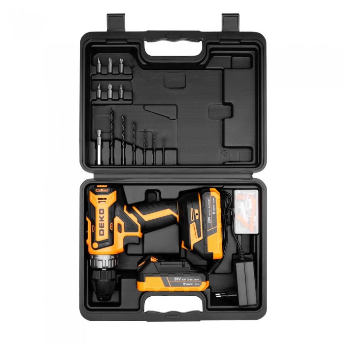 Дрель-шуруповерт аккумуляторная DEKO GCD20DU PRO SET