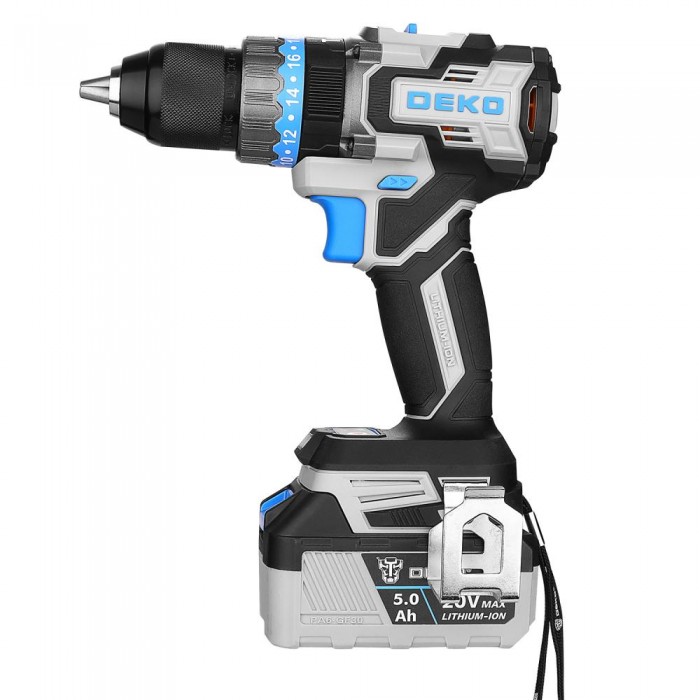 Дрель-шуруповерт ударная аккумуляторная DEKO GCD20DU PRO 083-1107