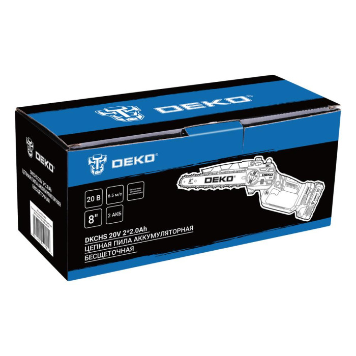 Пила цепная аккумуляторная DEKO DKCHS 20V 063-4484