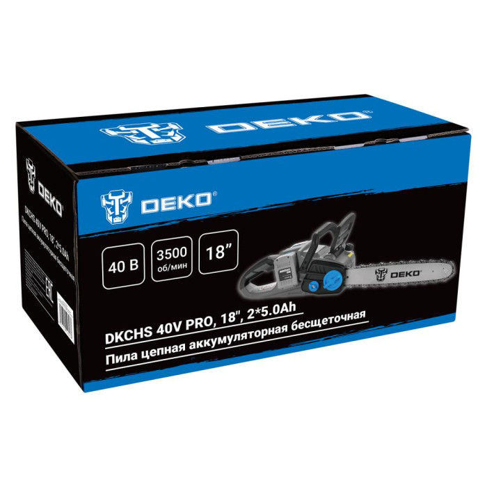 Пила цепная аккумуляторная DEKO DKCHS 40V PRO