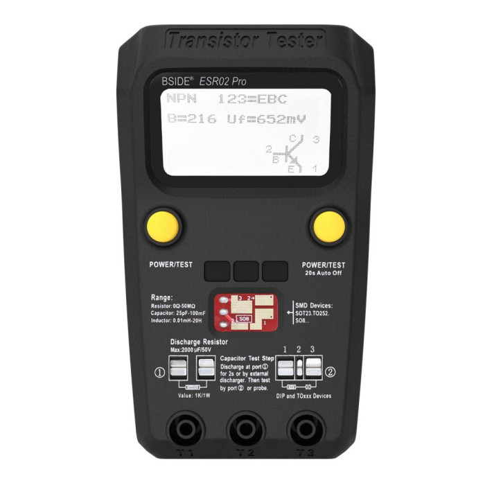 Тестер транзисторов BSIDE ESR02pro