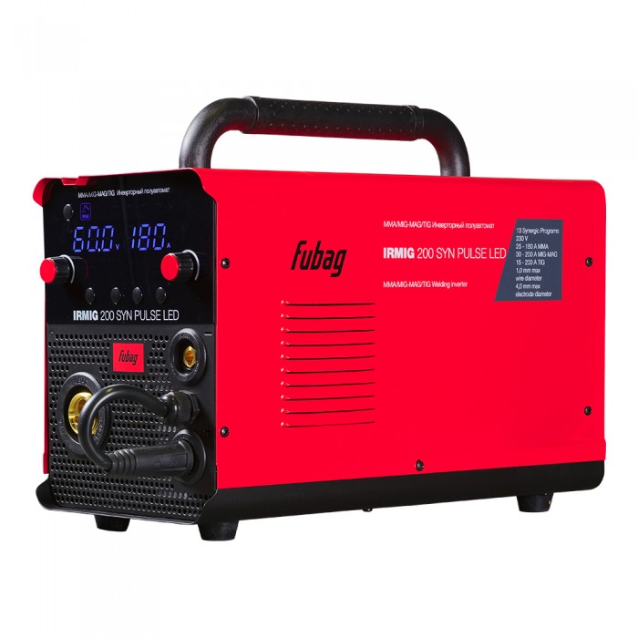 Сварочный полуавтомат FUBAG IRMIG 200 SYN PULSE LED с горелкой Сварочный полуавтомат FUBAG IRMIG 200 SYN PULSE LED с горелкой