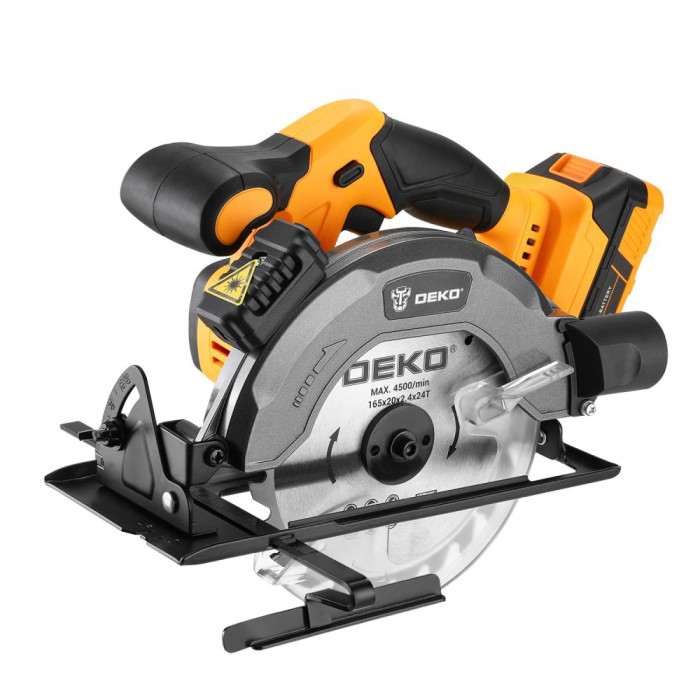 Пила циркулярная аккумуляторная DEKO DKCS20 Laser SET 2