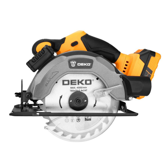 Пила циркулярная аккумуляторная DEKO DKCS20 Laser SET 2
