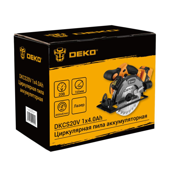 Пила циркулярная аккумуляторная DEKO DKCS20V