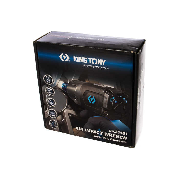 Гайковерт пневматический ударный KING TONY 33461-100, 1/2", 1356 Нм