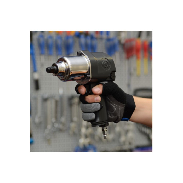 Гайковерт пневматический ударный KING TONY P33411-040E, 1/2", 678 Нм, в комплекте перчатки антивибрационные