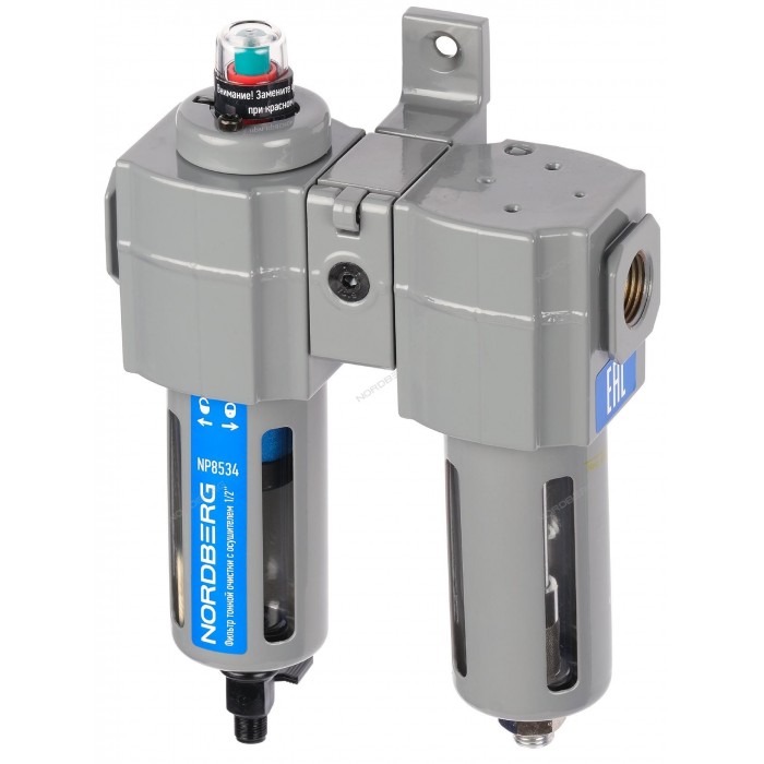 Фильтр воздушный тонкой очистки + осушитель PRO, 1/2" NORDBERG NP8534