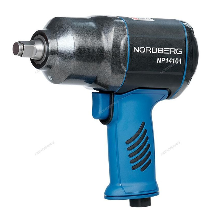 Пневмогайковерт ударный NORDBERG NP14101K, 1/2", 1300Нм, с глубокими головками в кейсе