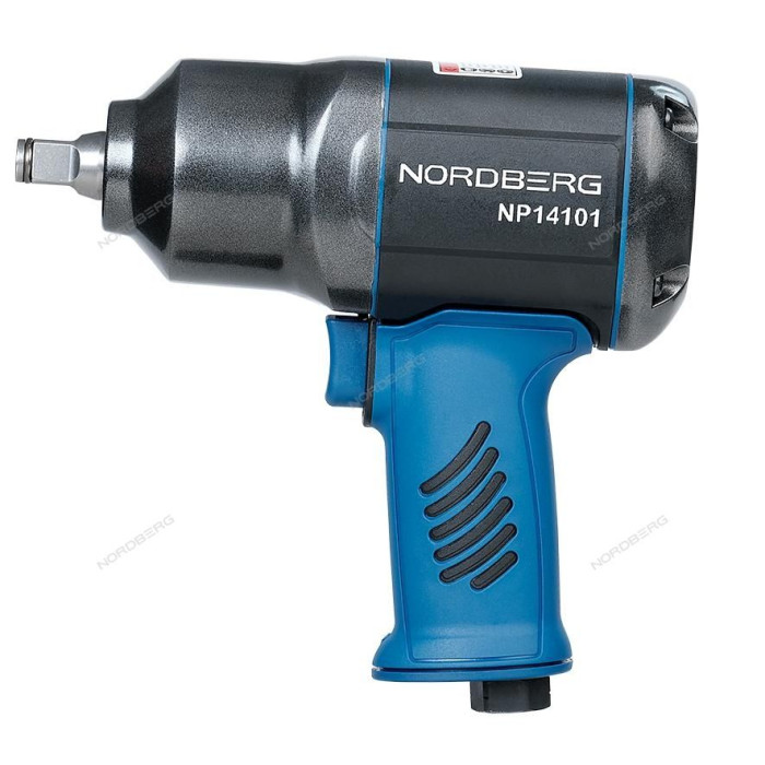 Пневмогайковерт ударный NORDBERG NP14101K, 1/2", 1300Нм, с глубокими головками в кейсе