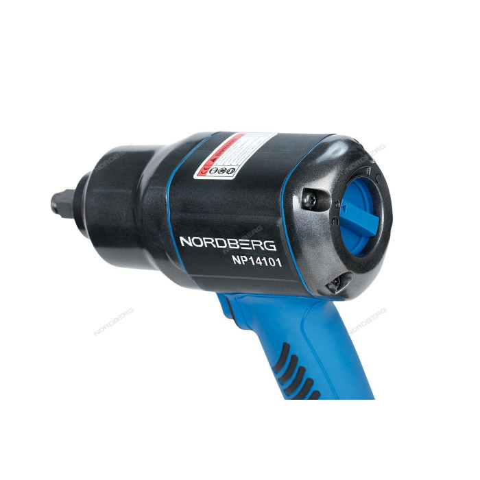 Пневмогайковерт ударный NORDBERG NP14101K, 1/2", 1300Нм, с глубокими головками в кейсе