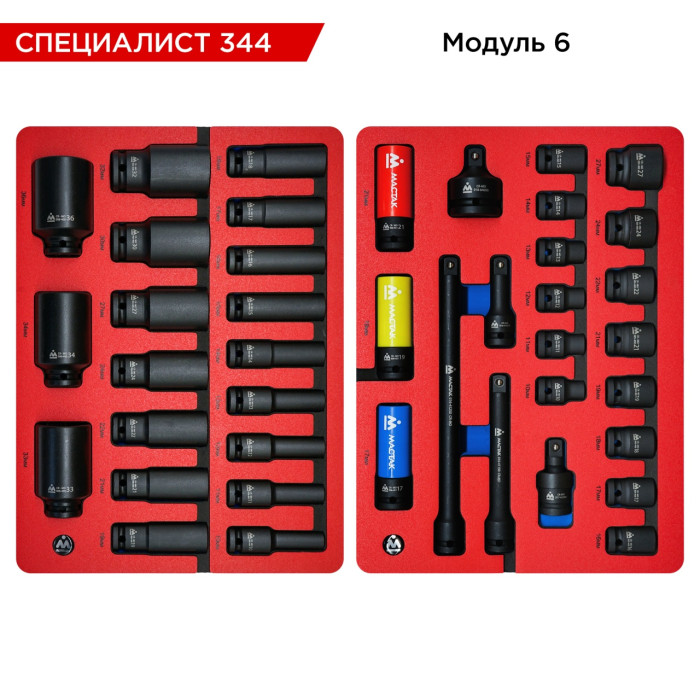 Набор инструментов СПЕЦИАЛИСТ 344 в тележке МАСТАК (344 предмета)
