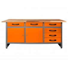 Стол-верстак для мастерской BAUMEISTER BTC-008 ORANGE