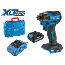 Аккум. ударный гайковерт/винтоверт BULL CID 2218 в чем. XLTpro, SET, БЕСЩЕТ., 18 В, 220 Н*м, 1х4 А*ч (LED 360°, 8 режимов работы, память режима, защит