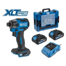 Аккум. ударный гайковерт/винтоверт BULL CID 2218 Xcase, XLTpro, SET, БЕСЩЕТ., 18 В, 220 Н*м, 2х4 А*ч (LED 360°, 8 режимов работы, память режима, защит