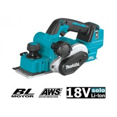 Аккум. рубанок MAKITA LXT DKP 181 Z в кор. (18.0 В, БЕЗ АККУМУЛЯТОРА, 11.000 об/мин, ширина: 82 мм, макс.глубина: 3,0 мм, 3,6 кг.)