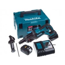 Аккум. перфоратор MAKITA LXT DHR241RTJ в кейсе (18.0 В, 2 акк., 5.0 А/ч Li-Ion, 1.9 Дж, вес 3.2 кг,)