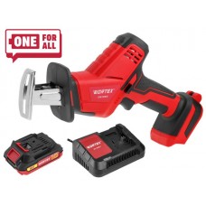 Аккум. сабельная пила WORTEX CSR 1018 E в чем. ALL1 XLT SET 18В, 1 акк., 2 Ач, дер. 100 мм (18 В, С АКБ (2.0 А/ч) И З/У, дерево до 100 мм, металл до 6