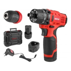 Аккум. дрель-шуруповерт WORTEX BD 1215 LiSET в чем. 12 В, 30 Н*м, 2х1.5 А*ч, БЗП 10 мм (Быстросъемный патрон, шурупы до 6 мм)