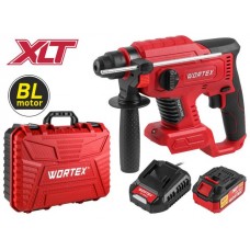 Аккум. перфоратор WORTEX CRH 1820-2 в чем. ALL1 XLT SET БЕСЩЕТ., 18 В, 2.2 Дж, 20 мм, 1х4 А*ч (вес 1,7 кг, 4 режима)