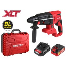 Аккум. перфоратор WORTEX CRH 1824-2 в чем. ALL1 XLT SET БЕСЩЕТ., 18 В, 2.6 Дж, 26 мм, 1х4 А*ч (вес 2.4 кг, 4 режима)